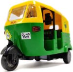 Petrichor Indian Handicraft Famous Auto Rickshaw/TUK TUK/Rickshaw Taxi Model Showpiece Collectible Figurine Home Decoration and Gifting (Multi Colour, Size: 4 INCHES) - Image 4
