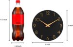AKCISOT Wall Clock Modern Wall Clocks Battery Operated, Silent Non Ticking Clock Decorative for Kitchen, Bathroom, Bedroom (Black Gold) - Image 5
