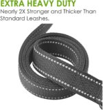 Heavy Duty Dog Leash - 2 Handles by Padded Traffic Handle for Extra Control, 6foot Long - Perfect for Medium to Large Dogs (6 ft, Black) - Image 5