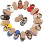 HONGTEYA Infant Baby Girls Mary Jane Flats Non Slip for Toddler First Walkers Soft Sole PU Leather Crib Shoes Sneaker Wedding Party Christmas Princess Dress Shoes Baby Moccasins Girls - Image 6