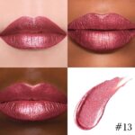 Kaely 2-in-1 Mauve Red Metallic Lipstick and Lip Liner, Shimmer Liquid Metallic Lipsticks for Women, Glitter Lip Gloss Stain Long Lasting Waterproof Smudge Proof 24 Hour, Vegan Makeup, 13 - Image 4
