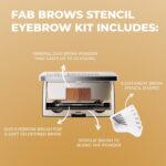 Fab Brows Duo Eyebrow Kit, Ultimate Brow Stencil Kit with Compact Powder Mirror and Eyebrow Shaper, Waterproof Eyebrow Makeup Kit Contour Palette, Eyebrow Cosmetics, (Light/Medium Brown) - Image 5