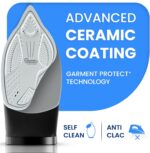 Xabitat Luxury Cordless Iron | 1500W Steam Iron | Anti Drip | Thermal Protection Technology | Nonstick Ceramic Soleplate | 2-in-1 Cord/Cordless | Adjustable & Vertical Steam Controller | Auto Shut-Off - Image 7