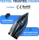 Xabitat Luxury Cordless Iron | 1500W Steam Iron | Anti Drip | Thermal Protection Technology | Nonstick Ceramic Soleplate | 2-in-1 Cord/Cordless | Adjustable & Vertical Steam Controller | Auto Shut-Off - Image 8