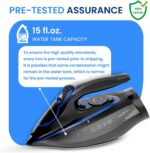 Xabitat Luxury Cordless Iron | 1500W Steam Iron | Anti Drip | Thermal Protection Technology | Nonstick Ceramic Soleplate | 2-in-1 Cord/Cordless | Adjustable & Vertical Steam Controller | Auto Shut-Off - Image 10