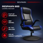 RESPAWN 800 Racing Style Gaming Rocker Chair, Rocking Gaming Chair, in Blue RSP 800 BLK BLU - Image 9