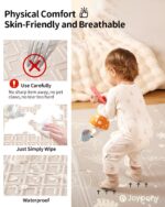 Baby Play Mat 79x 71 Inch, Extra Large Foldable Play Mats for Babies and Toddlers, Waterproof & Anti-Slip Portable Baby Floor Mat for Tummy Time, Non Toxic Foam Play Mat for Floor Travel Bag - Image 6