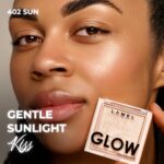 LAMEL Glow Highlighter: Face Make Up & Contour Palette in Deep, Vibrant Colors - Natural Shimmer - Compact Size & Perfect for Travel - Cruelty Free - 3.8gr/0.13 oz 402 (Sun) - Image 3