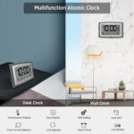 WallarGe Atomic Clock with Outdoor and Indoor Temperature - 12.5 Inch Self-Setting Digital Clock Large Display, Battery Operated Wall Clocks or Desk Clocks for Bedroom, Livingroom, Office - Image 8