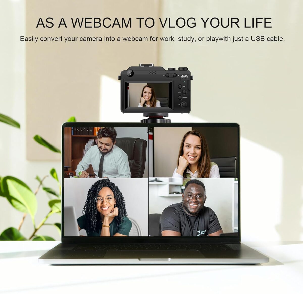 Yatao Digital Camera with WiFi, 64MP Photography and 4K 5K Vlogging Camera Kit for YouTube, Front and Rear Dual Camera for Convenient Selfie, Equipped with 64GB Micro Card - Image 6