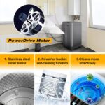 Portable Washing Machine 2.3 Cu. Ft. Full-Automatic Compact Washer Machine for Apartment, 10 Wash Program Small Portable Washer for Dorm, Apartment, RV, Home, Silver - Image 6