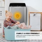 Portable Washing Machine 2.3 Cu. Ft. Full-Automatic Compact Washer Machine for Apartment, 10 Wash Program Small Portable Washer for Dorm, Apartment, RV, Home, Silver - Image 7