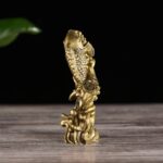 BRABUD Resin Money Fish with Waves Statue Feng Shui Wealth Carp Good Fortune Lucky Figurine Home Office Shop Decoration TQGJBS90 - Image 6