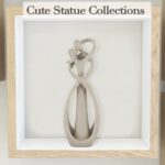 Trycooling Kissing Lovers Statue Abstract Sculpture Resin Statues for Home Decor Modern Home Office Desktop Shelf Bookshelf Decor (Sandstone) - Image 8