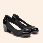 DREAM PAIRS Women's Pumps Low Chunky Block Closed Toe Shoes Work Comfortable Heels Round Toe Dress - Image 4