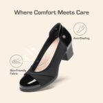 DREAM PAIRS Women's Pumps Low Chunky Block Closed Toe Shoes Work Comfortable Heels Round Toe Dress - Image 7