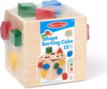 Melissa & Doug Shape Sorting Cube - Classic Wooden Toy With 12 Shapes - Image 4
