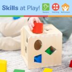 Melissa & Doug Shape Sorting Cube - Classic Wooden Toy With 12 Shapes - Image 6