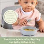 UpwardBaby Baby Spoons Self-Feeding with Anti-Choke Barrier - BPA-Free Silicone Utensils for Baby-Led Weaning & First-Stage Infant Spoons - 6+ Months and Toddler Friendly (3 Pack) - Image 4