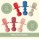 UpwardBaby Baby Spoons Self-Feeding with Anti-Choke Barrier - BPA-Free Silicone Utensils for Baby-Led Weaning & First-Stage Infant Spoons - 6+ Months and Toddler Friendly (3 Pack) - Image 6