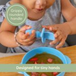 UpwardBaby Baby Spoons Self-Feeding with Anti-Choke Barrier - BPA-Free Silicone Utensils for Baby-Led Weaning & First-Stage Infant Spoons - 6+ Months and Toddler Friendly (3 Pack) - Image 8