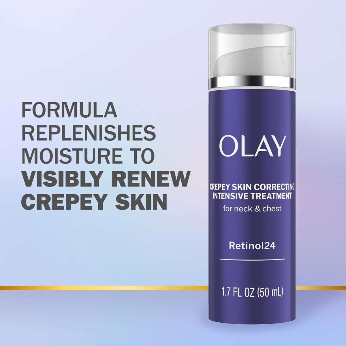 Olay Treatment Cream Intensive Crepey Skin Correcting for Neck & Chest with Retinol24, Vitamin B3 Complex, Deeply Hydrates, Renews & Smoothes Skin, 1.7 fl oz - Image 7