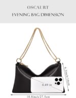 oscaurt Women's Evening Handbag Satin Shoulder Bag Purse for Prom Engagement Cocktail Party Wedding - Image 5