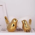 XMGZQ 2 Pcs Gold Decor Accents,Small Animal Statues,Modern Home Decorative, Birds Sculpture, Ornaments for Shelf, Bookshelf, Coffee Table,Knick Knacks Home Decor for Shelves(Gold Bird) - Image 5
