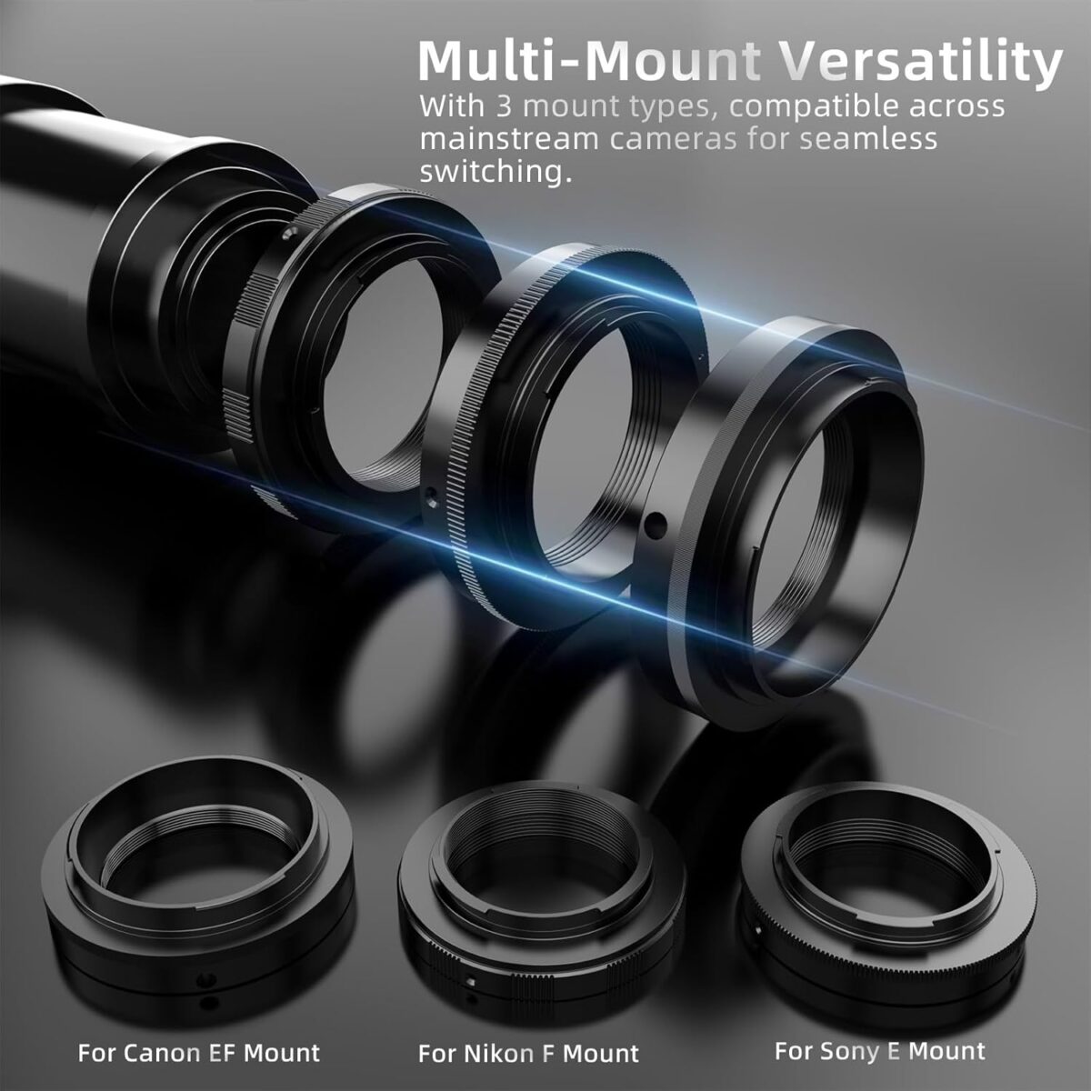 420-800mm F/8.3 Full Frame Telephoto Zoom Lens, Manual Focus for Canon EF/EF-S, Nikon F, Sony E Mount Cameras, Perfect Starter Lens for Moon, Bird, Wildlife & Nature Photography - Image 5