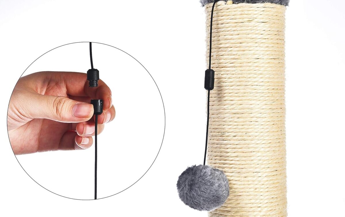 Amazon Basics Cat Scratcher - Indoor Classic Single Cat & Kittens Scratching Post, Medium (31.5"H) - Grey - Image 4