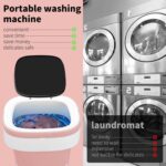 Portable Washing Machine, Mini 16L Foldable Washer and Dryer with 3 Modes Deep Cleaning, Upgraded Small Collapsible Laundry for Hotel, Apartment, Home and Travel - Pink - Image 5