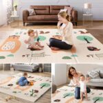 UANLAUO Foldable Baby Play Mat, Extra Large Waterproof Activity Playmats for Babies,Toddlers, Infants, Play & Tummy Time, Foam Baby Mat for Floor with Travel Bag (Bear(59x59x0.4inch)) - Image 6