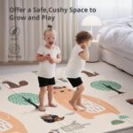 UANLAUO Foldable Baby Play Mat, Extra Large Waterproof Activity Playmats for Babies,Toddlers, Infants, Play & Tummy Time, Foam Baby Mat for Floor with Travel Bag (Bear(59x59x0.4inch)) - Image 7