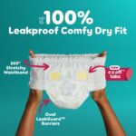 Pampers Diapers - Swaddlers 360° - Size 5, 116 Count, up to 100% Leakproof Comfy Dry Fit, Designed for Easy Changes, Pull On Baby Diaper (Packaging May Vary) - Image 5