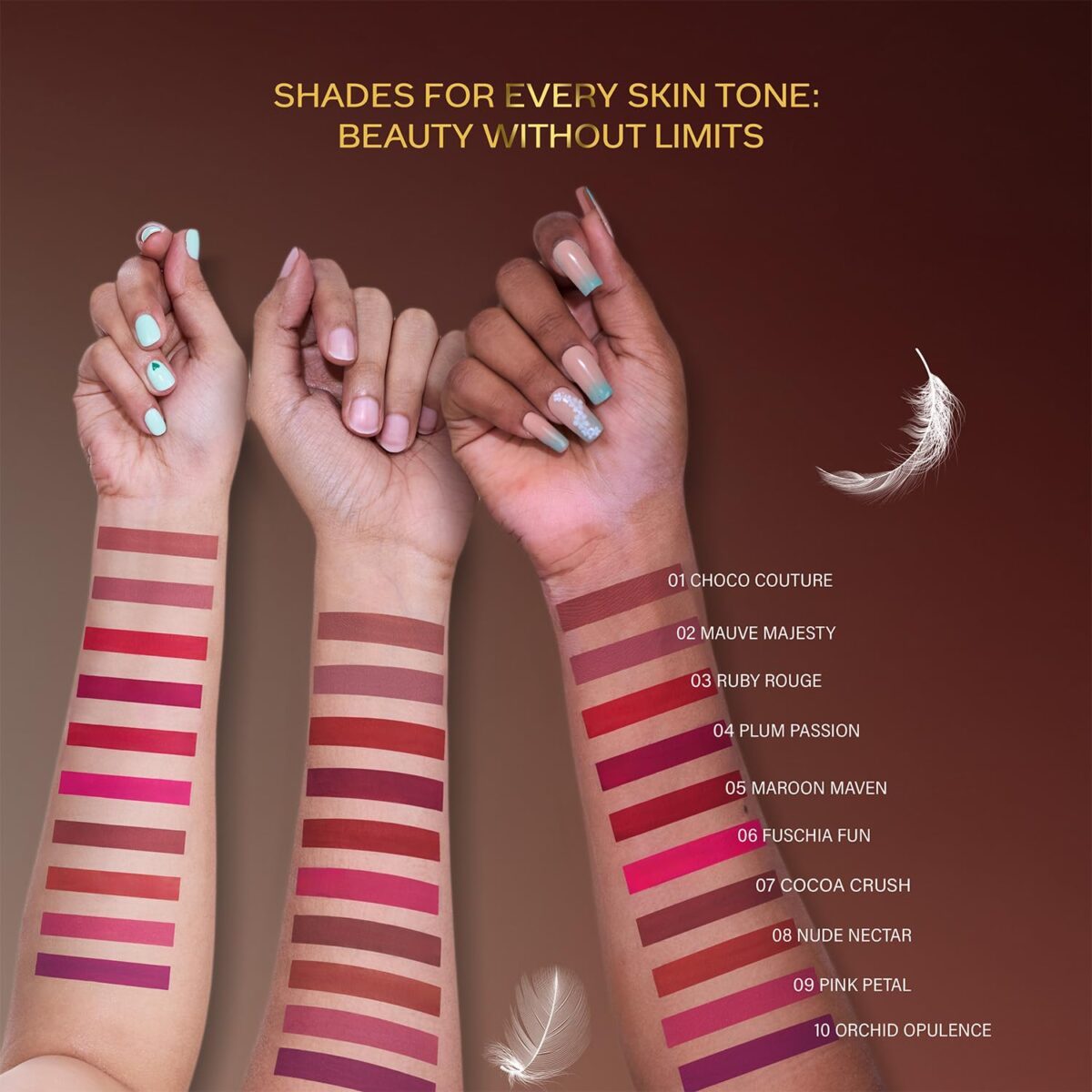 FACESCANADA Comfy Matte Liquid Lipstick - Cocoa Crush 07 | Lightweight, Long Lasting & Smudge Proof Lip Color | Rich Pigment, Hydrating Comfort Wear | Non Drying Matte Finish | 0.12 Fl Oz (3.8ml) - Image 8