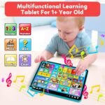 Trilingual Learning Toy Tablet with Music & Sound, Montessori Speech Musical Therapy Toys, Gifts for Boy, Girl, Baby, Toddler, for Age 1, 2, 3 Year Old (12-18 Months) - Image 3