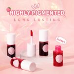 Lip Tint Stain Set, 4 Colors Korean Lip Gloss Waterproof Long Lasting Multi-Use Lip & Cheek Tint, Mini Water Lipstick Lightweight Non-sticky, Matte Finish Lip Color Makeup - Image 3