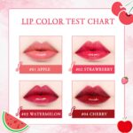 Lip Tint Stain Set, 4 Colors Korean Lip Gloss Waterproof Long Lasting Multi-Use Lip & Cheek Tint, Mini Water Lipstick Lightweight Non-sticky, Matte Finish Lip Color Makeup - Image 4