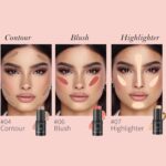 3 Pcs Contour Stick Makeup Kit, Shades with Cream Bronzer Contour, Highlighter and Blush Stick, Easy Sculpt the Cheeks Non-greasy, Waterproof Long-lasting Matte Dewy Effect for Face Makeup - Image 5