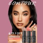 3 Pcs Contour Stick Makeup Kit, Shades with Cream Bronzer Contour, Highlighter and Blush Stick, Easy Sculpt the Cheeks Non-greasy, Waterproof Long-lasting Matte Dewy Effect for Face Makeup - Image 9