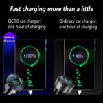 Car Charger 66W Super Fast Charging with USB PD&QC 3.0(Voltmeter&LED Lights) Universal Quick Charge for 12-24V Car Cigarette Lighter Plug,Compatible with iPhone 14 13 12,S22 S21 S20,iPad(Black) - Image 4