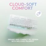 Logitech G715 Wireless Mechanical Gaming Keyboard with LIGHTSYNC RGB, LIGHTSPEED, Tactile Switches (GX Brown), and Keyboard Palm Rest, PC/Mac Compatible - White Mist - Image 4