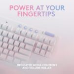 Logitech G715 Wireless Mechanical Gaming Keyboard with LIGHTSYNC RGB, LIGHTSPEED, Tactile Switches (GX Brown), and Keyboard Palm Rest, PC/Mac Compatible - White Mist - Image 7