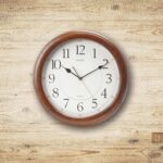 Seiko Wall Clock Quiet Sweep Second Hand Dark Brown Solid Oak Case - Image 3