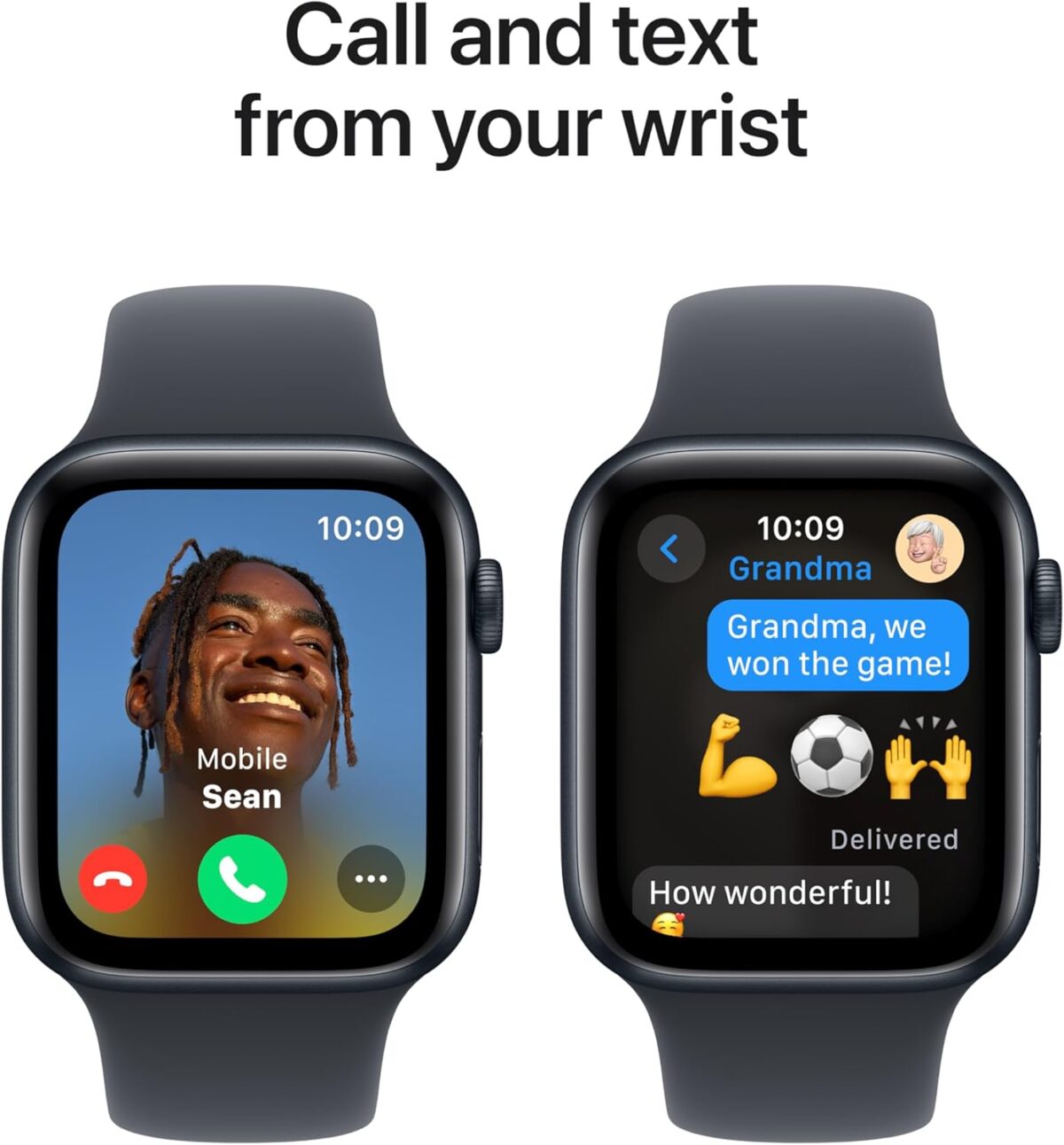 Apple Watch SE (2nd Gen) [GPS 44mm] Smartwatch with Midnight Aluminum Case with Midnight Sport Band M/L. Fitness and Sleep Trackers, Crash Detection, Heart Rate Monitor, Retina Display - Image 5