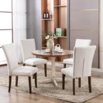COLAMY Upholstered Dining Chairs Set of 4, Parsons Style Linen Beige Accent Chairs with High Back, for Round Kitchen Table or Small Dining Room – Comfortable & Stylish - Image 10