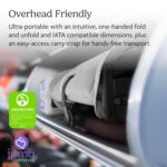 UPPAbaby Minu V3 Travel Stroller | Lightweight + Compact Design | One-Hand Fold + Unfold | from Birth + Overhead Compatible | Jake (Charcoal/Carbon Frame/Black Leather) - Image 4