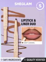 SHEGLAM 2 In 1 Matte Lip Liner and Long Lasting Lipstick Set Makeup - Deep Caramel - Image 7