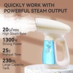 Bear Steamer for Clothes, Handheld Clothes Steamer,1300W Strong Power Garment Steamer with 230ml Tank,Fast Heat-up, Auto-Off, Steam Iron Fabric Wrinkle Remover with Brush for Home and Travel - Image 3