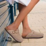 Genuine Suede Clogs for Women Men Soft Cork Footbed Leather Mules Comfort Potato Shoes with Arch Support - Image 3